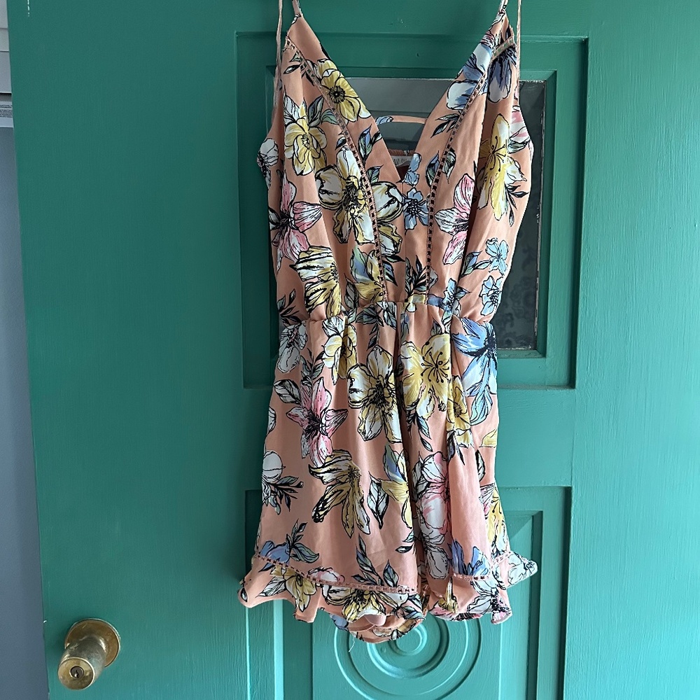 Flowered romper